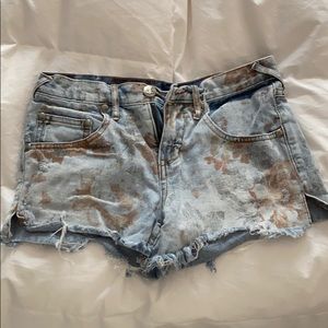 Free People Distressed Cutoff Denim Shorts